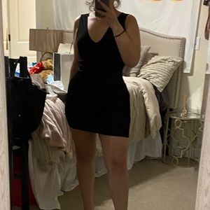 Mini dress with open lace back